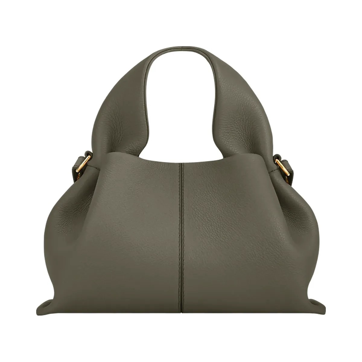 Polene Numero Neuf Mini Textured Smoky Green - HypeFly India View 1