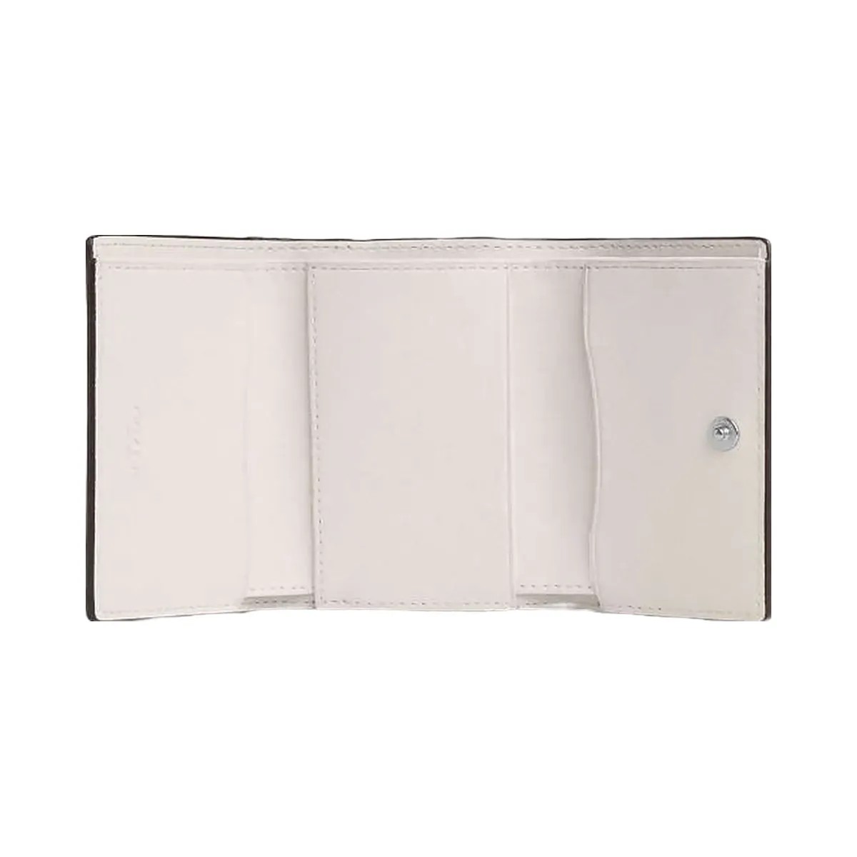 Coach Micro Wallet Pebbled Leather-Silver-Chalk - HypeFly India View 1