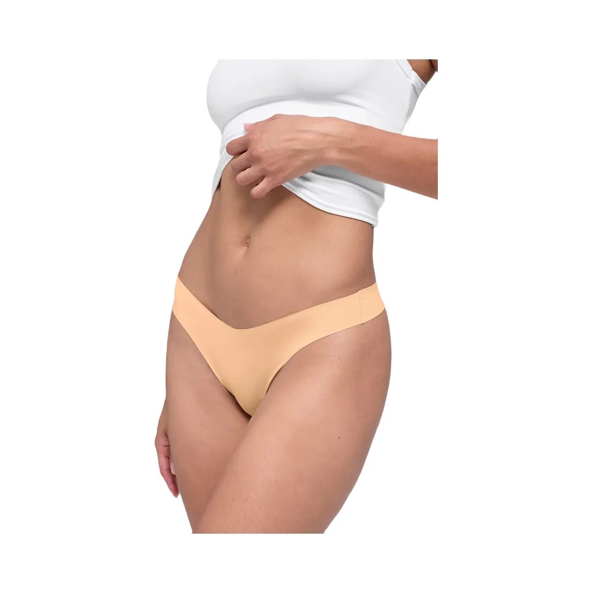 Alo Women's Airbrush Invisible Thong - Champagne - HypeFly India View 1