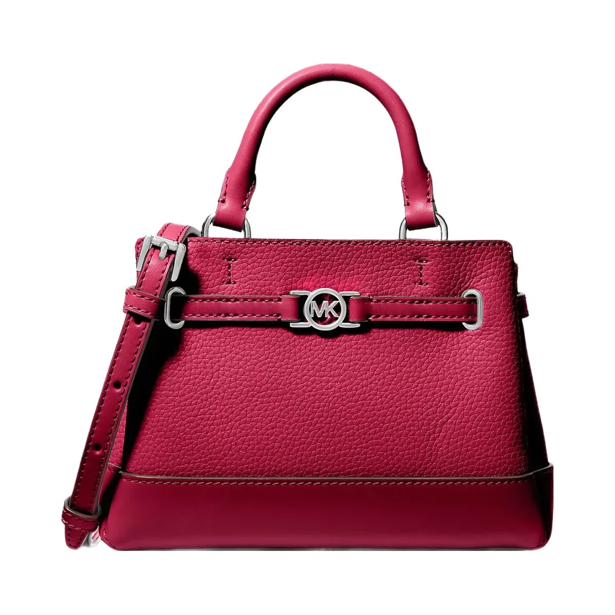 Michael Kors Reed Extra-Small Pebbled Leather Satchel Dk Raspberry - HypeFly India View 1