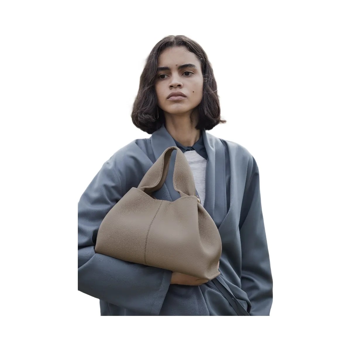 Polene Numero Neuf Textured Taupe - HypeFly India View 5