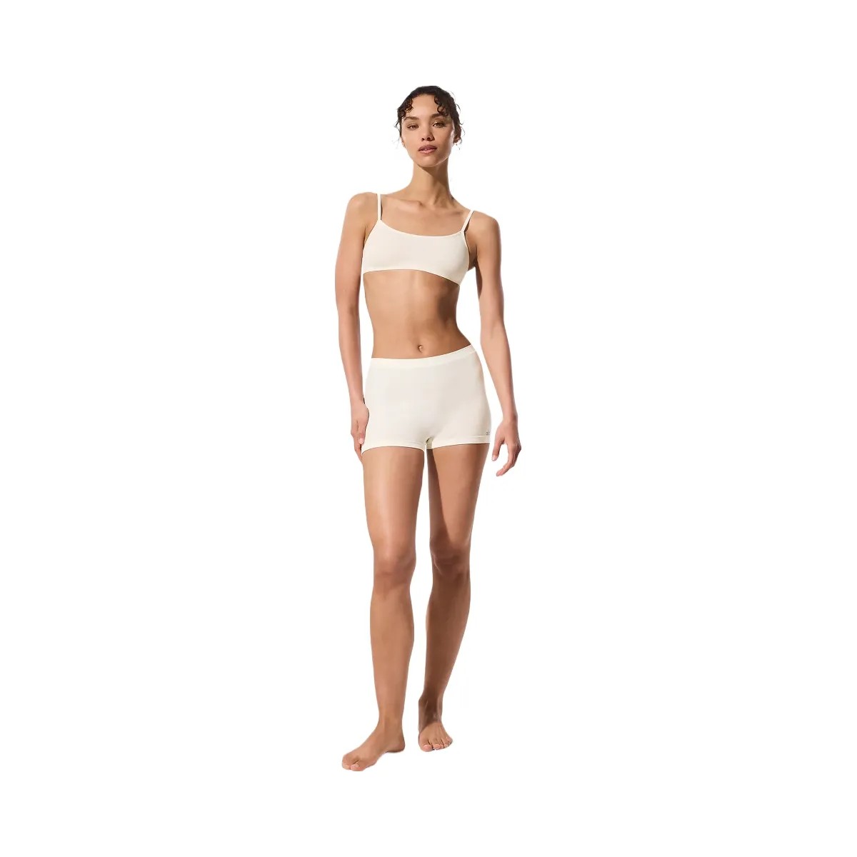 Alo Women's Sheer Glow Boyshort - Ivory - HypeFly India View 4