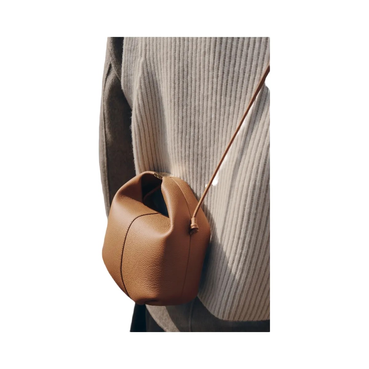 Polene Beri Textured Camel - HypeFly India View 2