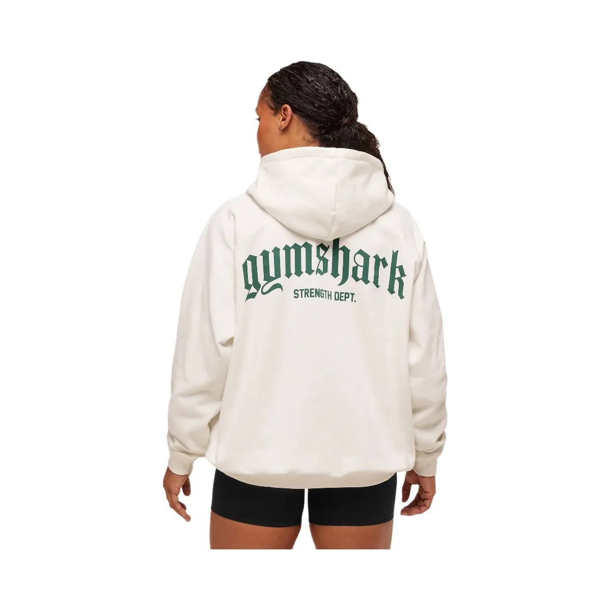 Gymshark Strength Department Oversized Hoodie - Soft White - HypeFly India View 6