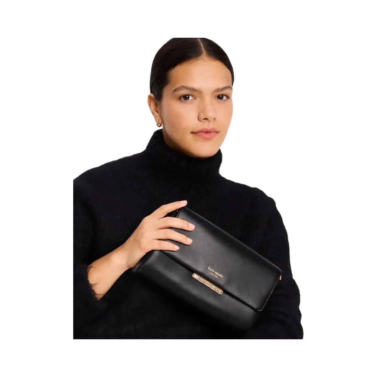 Kate Spade Grace Embellished Lock Clutch Black - HypeFly India View 2