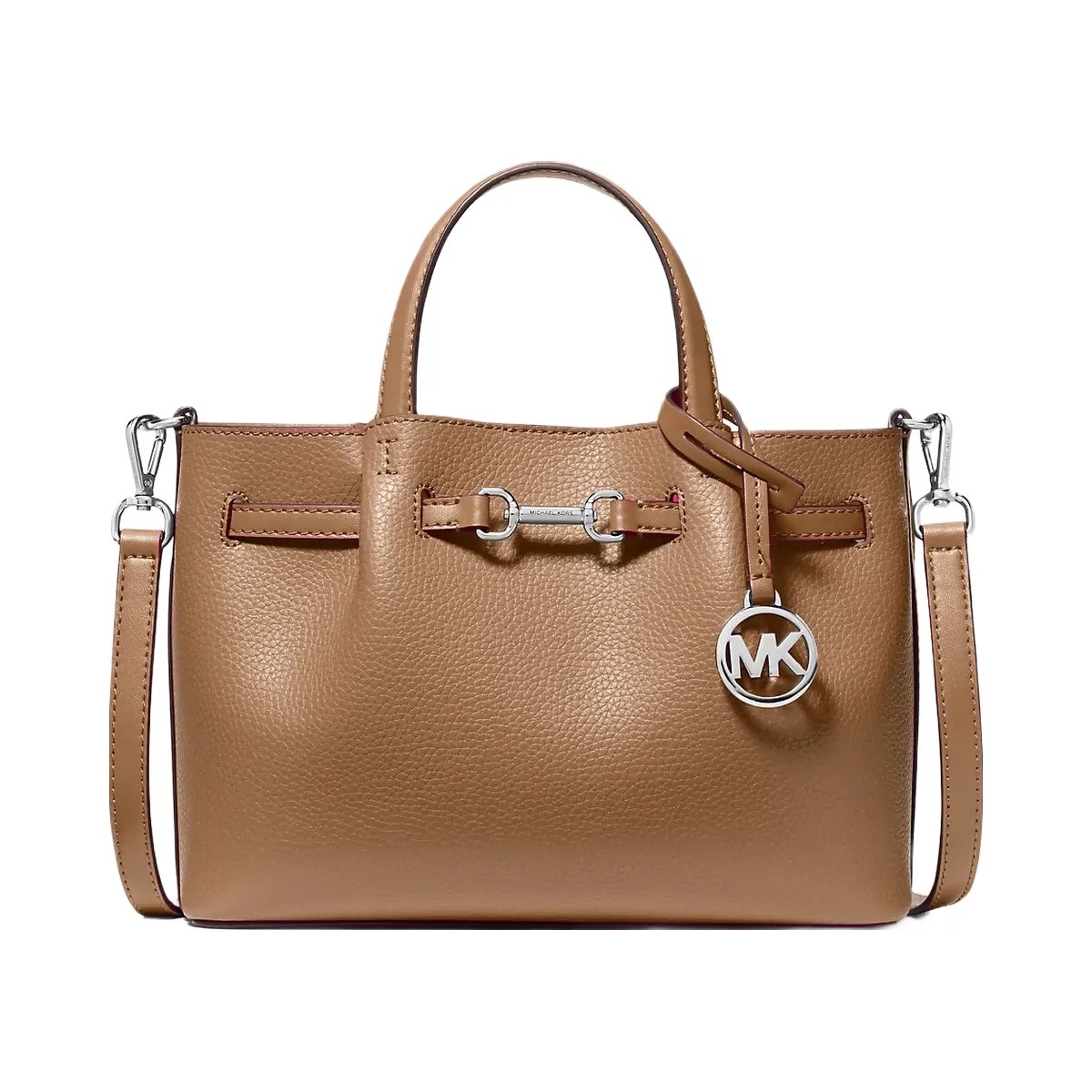 Michael Kors Carson Small Pebbled Leather Satchel Driftwood - HypeFly India View 1