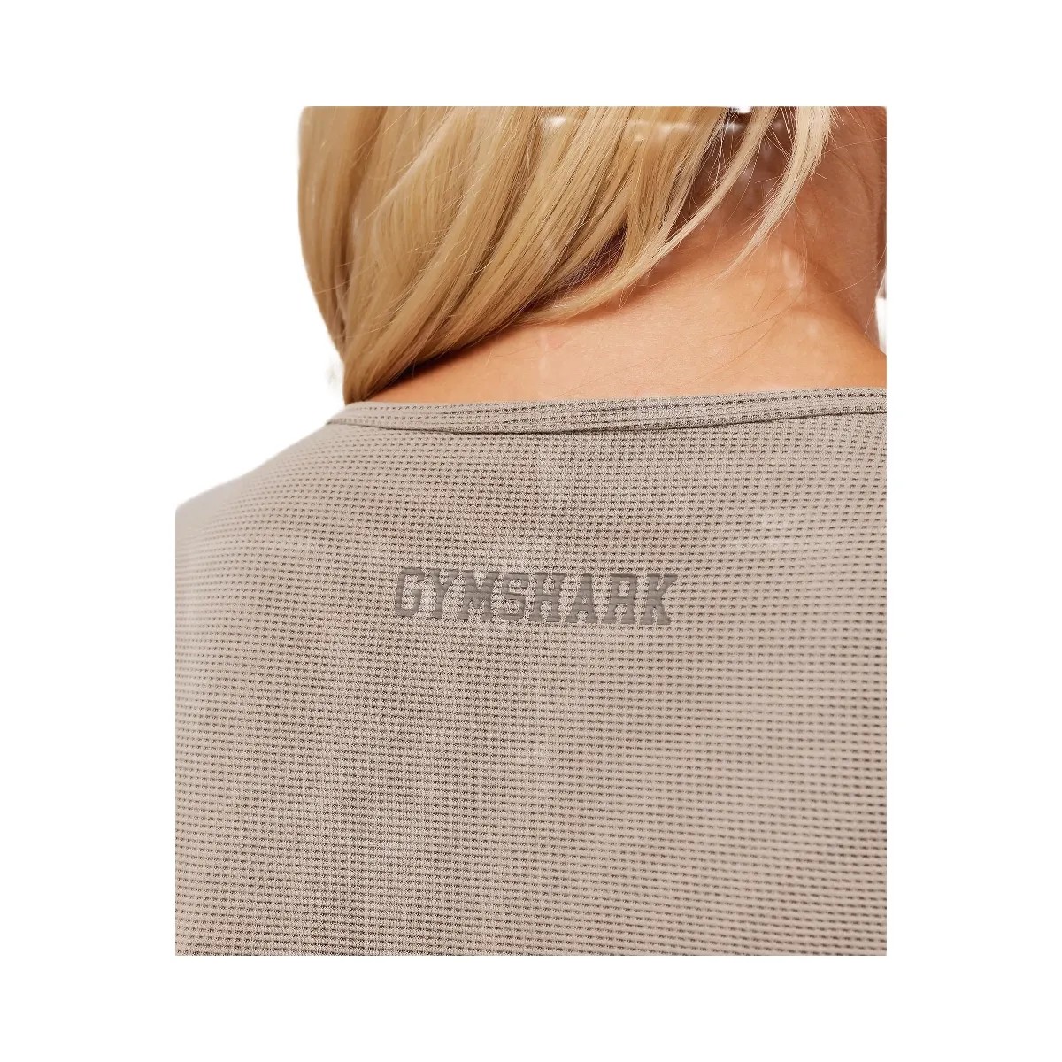 Gymshark Waffle Long Sleeve Top - Lifestyle Brown - HypeFly India View 5