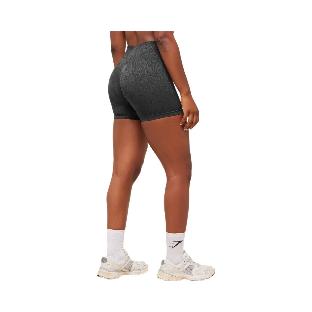 Gymshark Adapt Camo Seamless Shorts - Asphalt Grey/Black - HypeFly India View 2