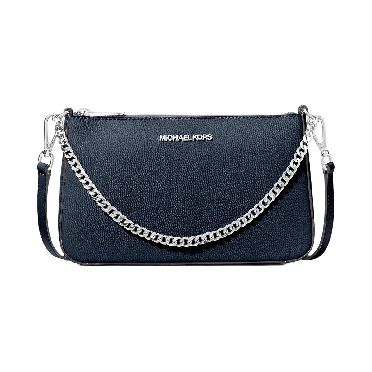 Michael Kors Jet Set Medium Saffiano Leather Crossbody Bag Navy - HypeFly India View 1