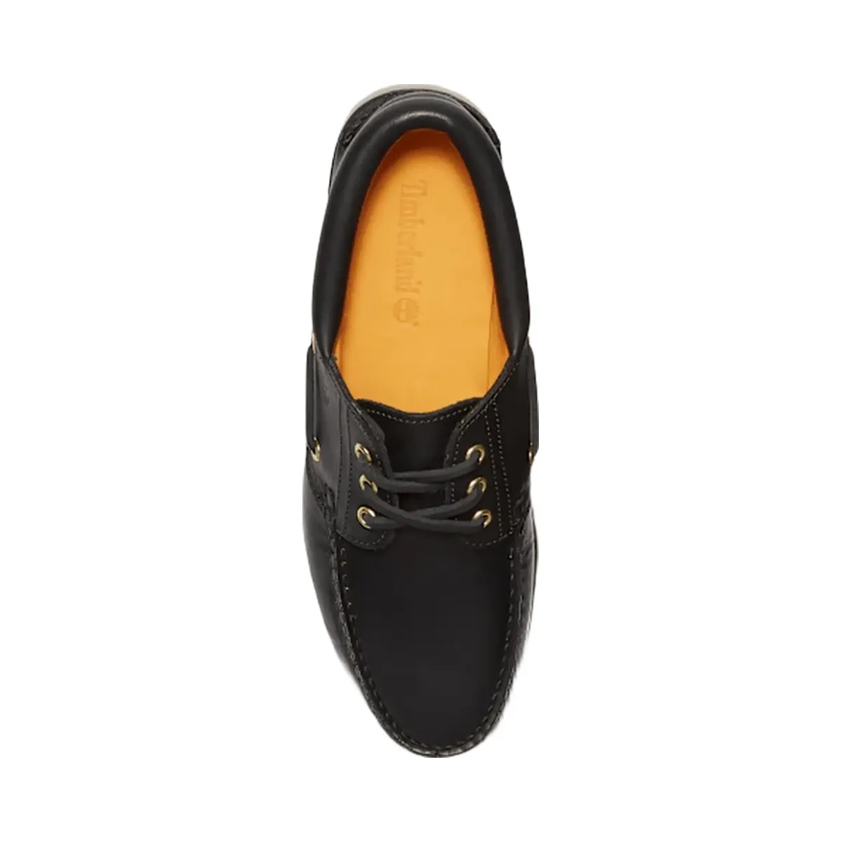 Timberland Authentic 3-Eye Lug Handsewn Boat Shoe Black Full-Grain Men'S - HypeFly India View 2