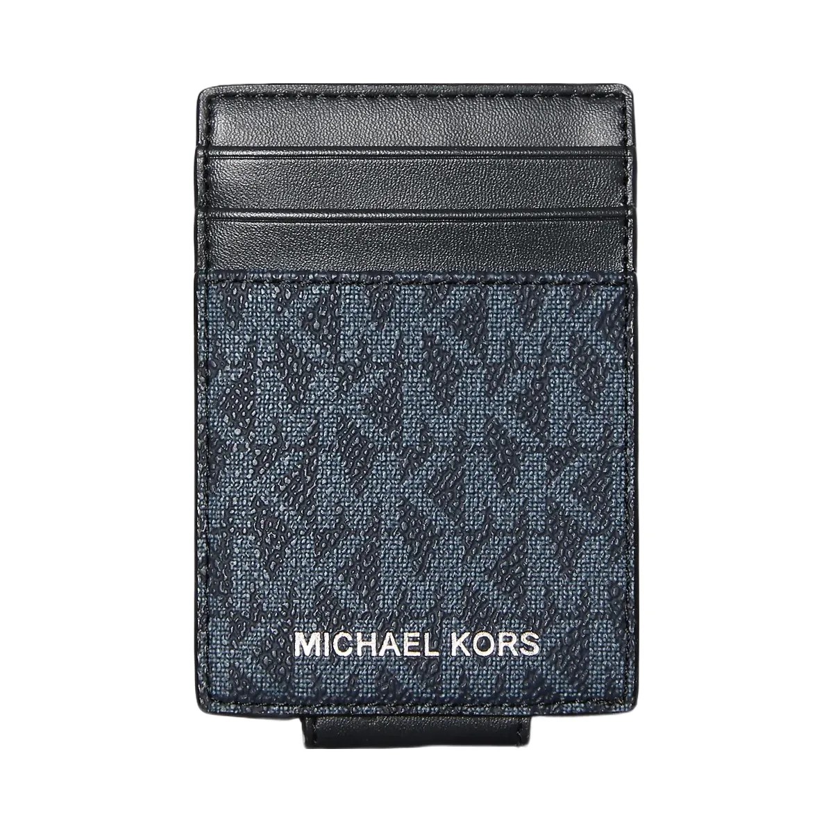 Michael Kors Cooper Signature Logo Money Clip Card Case Admrl-Plblue - HypeFly India View 1