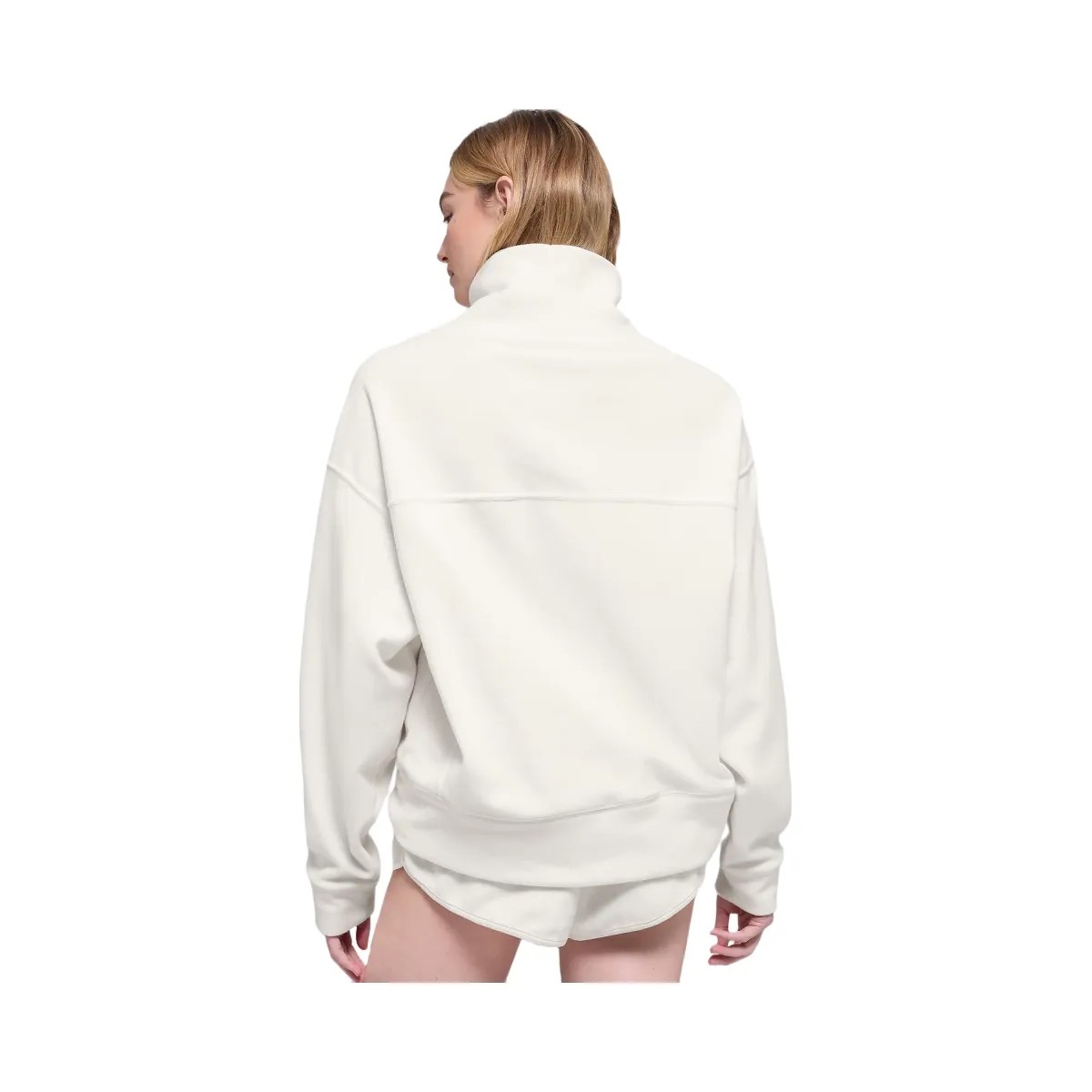 Alo Women's Polar Fleece Hazy Pullover - Ivory - HypeFly India View 3