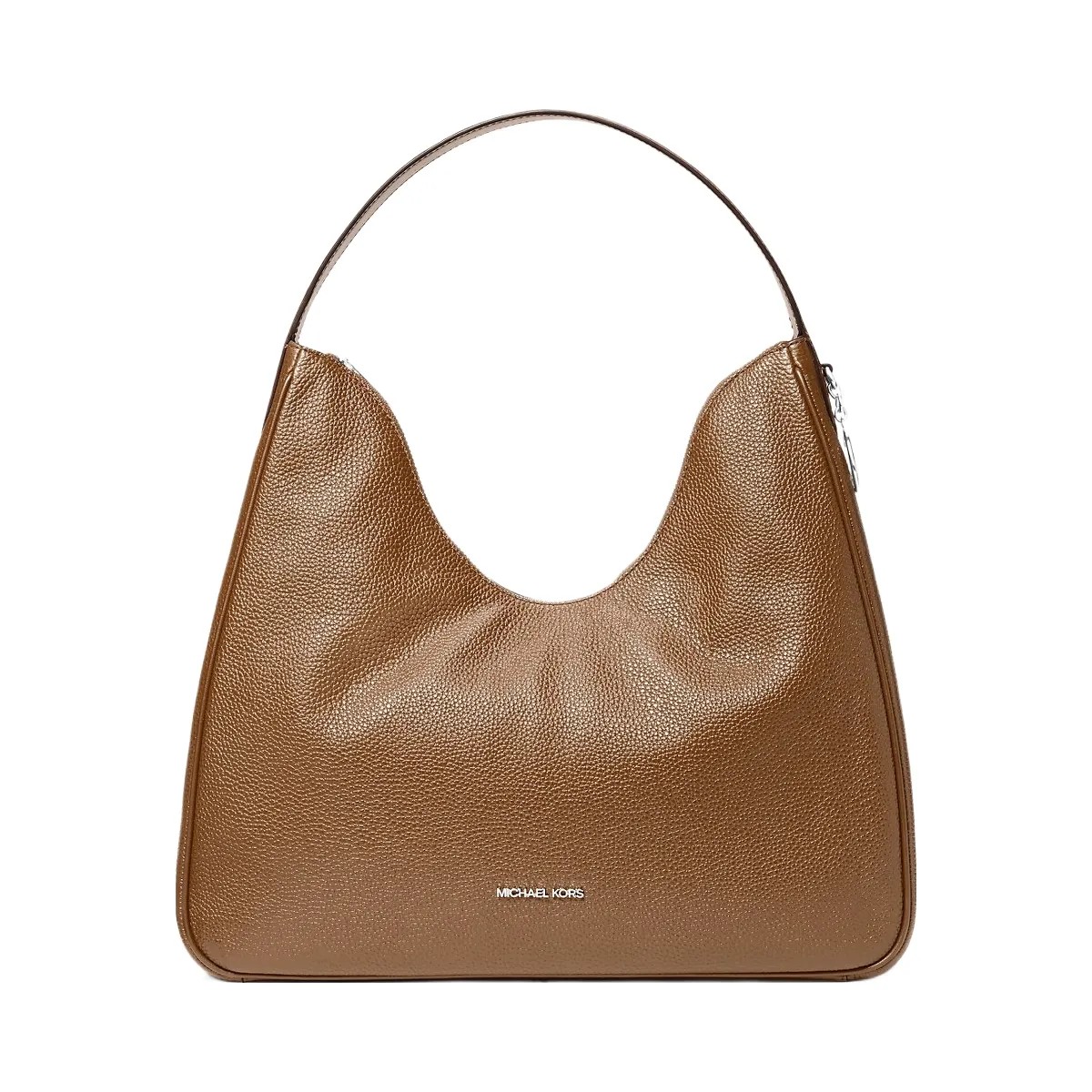 Michael Kors Nayla Medium Pebbled Leather Hobo Shoulder Bag Driftwood - HypeFly India View 1
