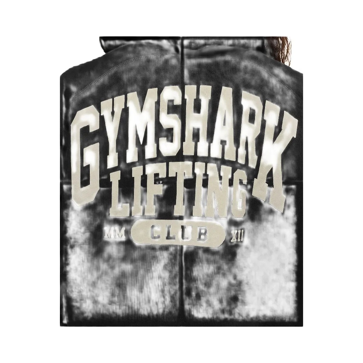 Gymshark Lifting Club Graphic Oversized Hoodie - Black/Soft White - HypeFly India View 3