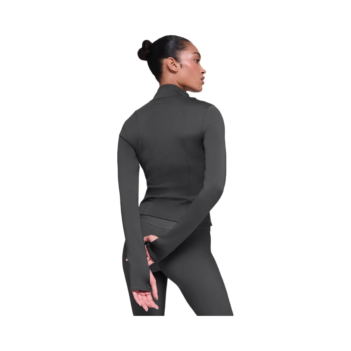 Alo Women's Airlift Winter Warm Radiant Full-Zip Jacket - Anthracite - HypeFly India View 3