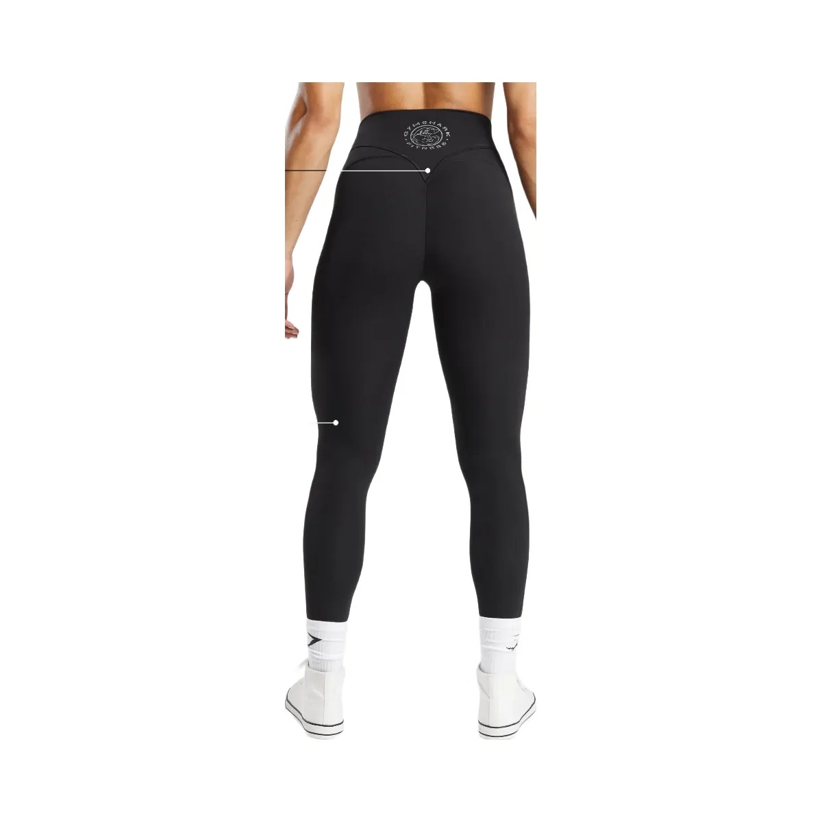 Gymshark Legacy Regular Leggings - Black - HypeFly India View 3