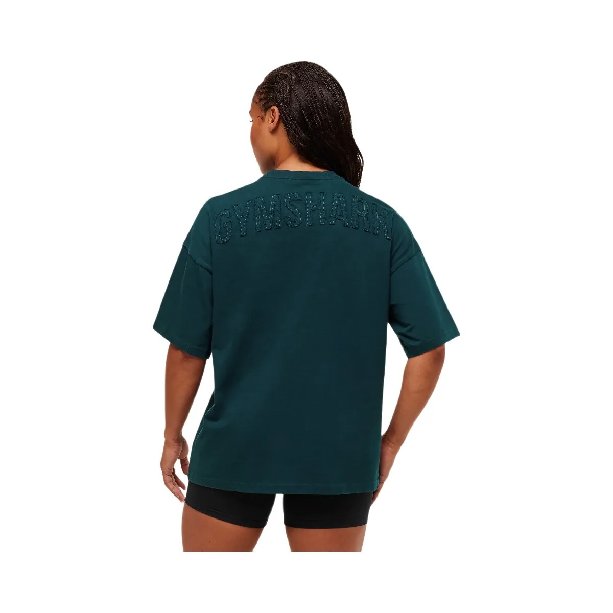 Gymshark Power Washed Oversized T-Shirt - Deep Petrol Blue/Acid Wash Small Ball - HypeFly India View 6