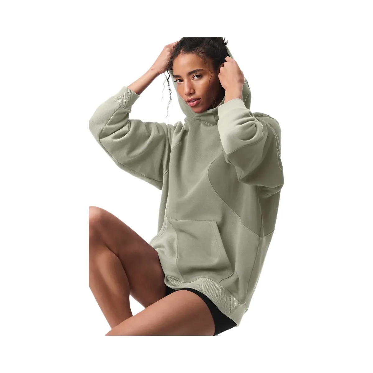 Alo Women's Make Waves Hoodie - Limestone Tonal - HypeFly India View 5