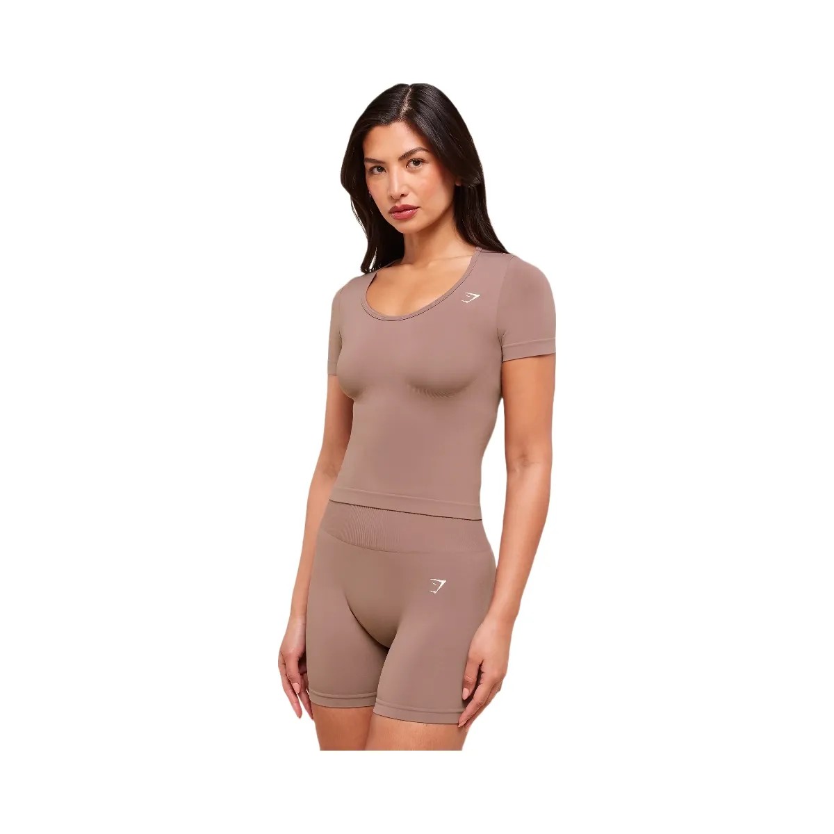 Gymshark Everyday Seamless Tight Fit Crew Neck Tee - Chestnut Pink - HypeFly India View 3