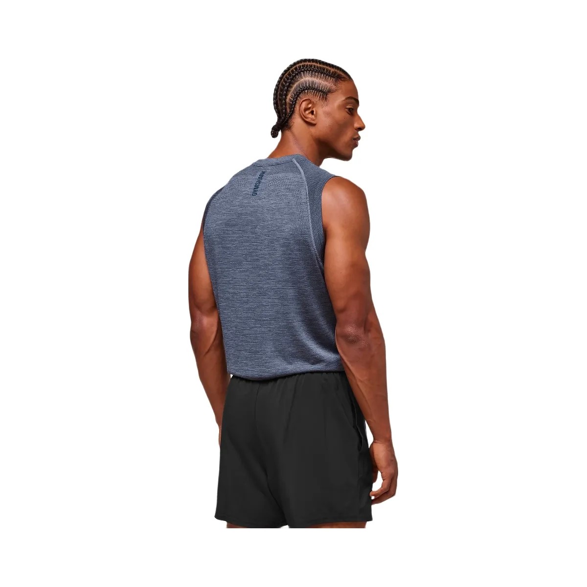 Gymshark Versatile Seamless Tank - Iron Blue/Navy - HypeFly India View 2