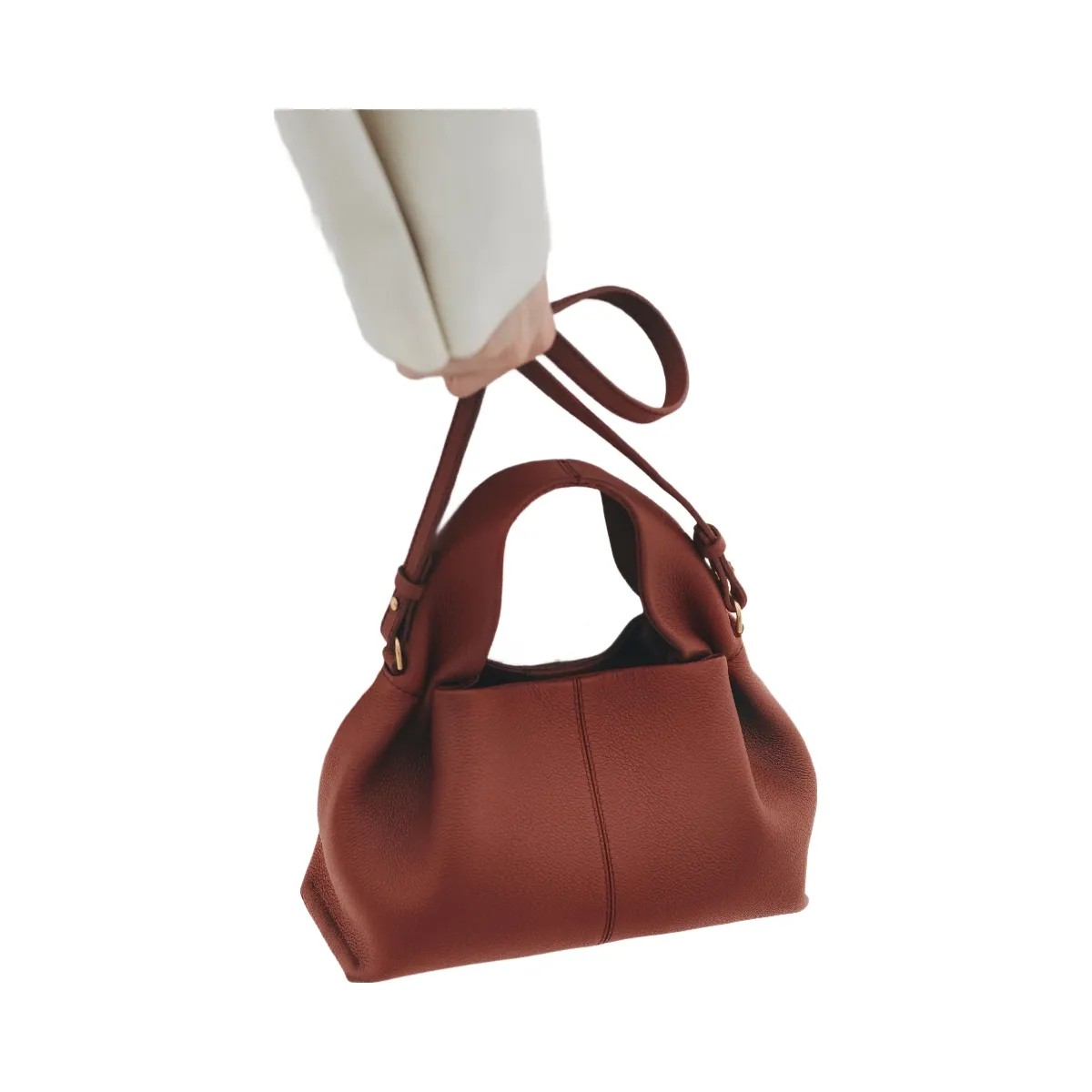 Polene Numero Neuf Mini Textured Red Clay - HypeFly India View 4