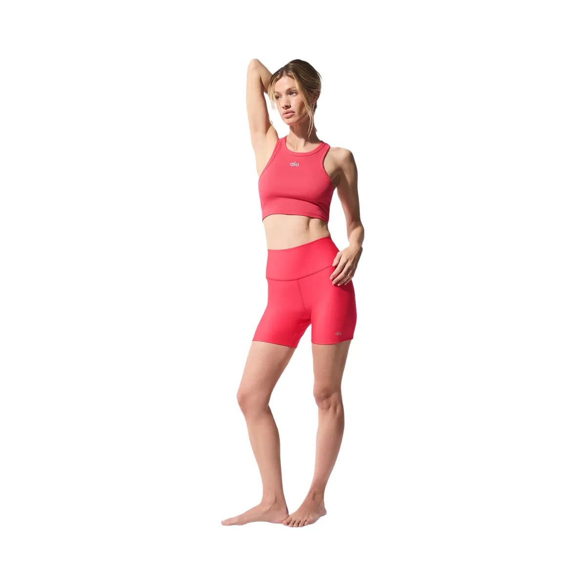 Alo Women's 5" Airlift Energy Short - Candy Red - HypeFly India View 1