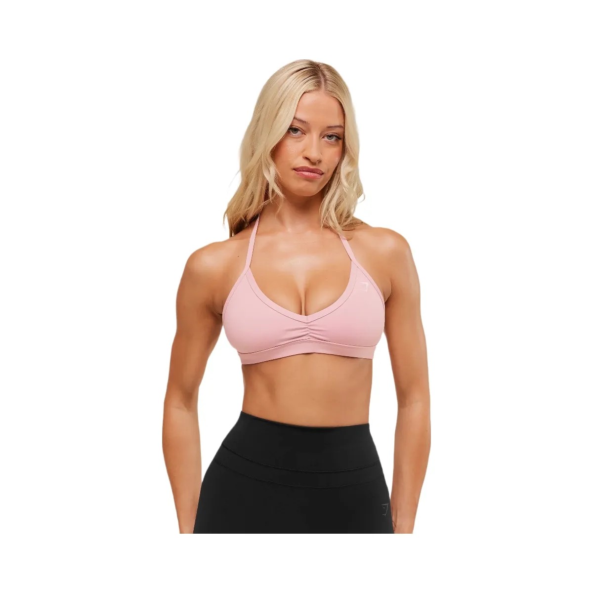 Gymshark Minimal Halterneck Sports Bra - Cloud Pink - HypeFly India View 6