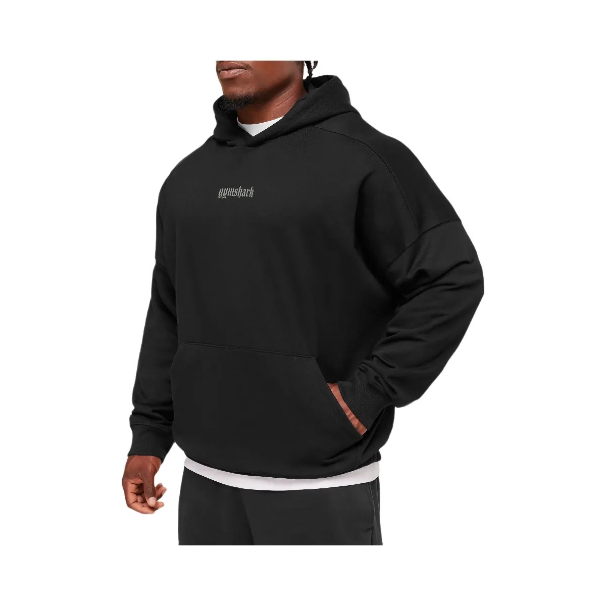 Gymshark Olde English Hoodie - Black - HypeFly India View 3