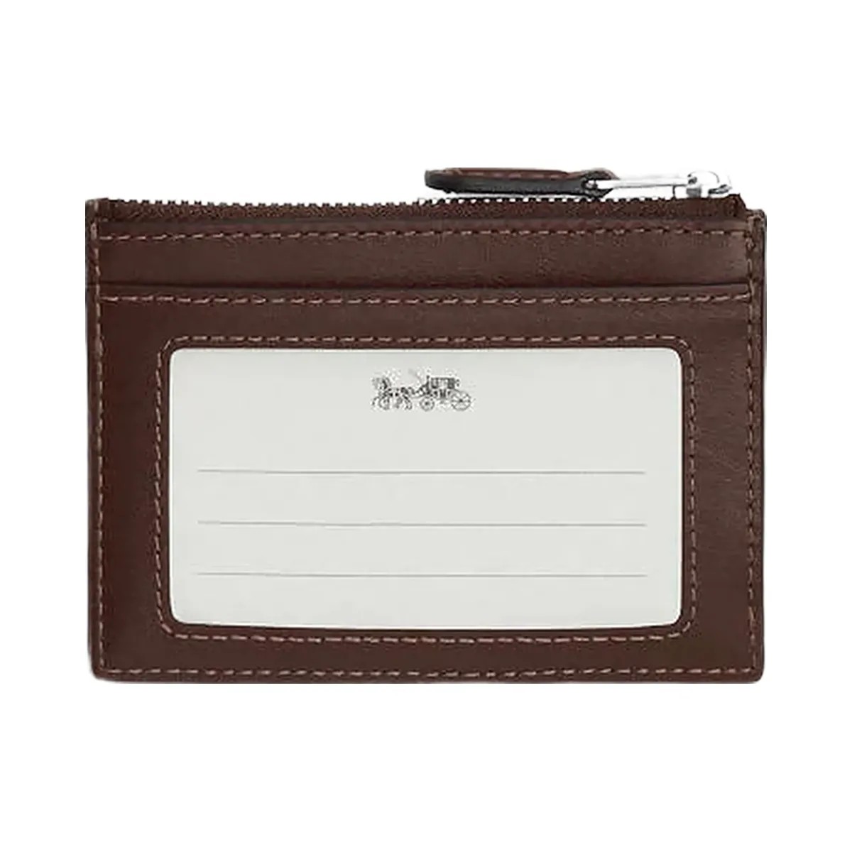 Coach Mini Id Skinny In Signature Jacquard Signature Jacquard-Silver-Oak-Maple - HypeFly India View 2