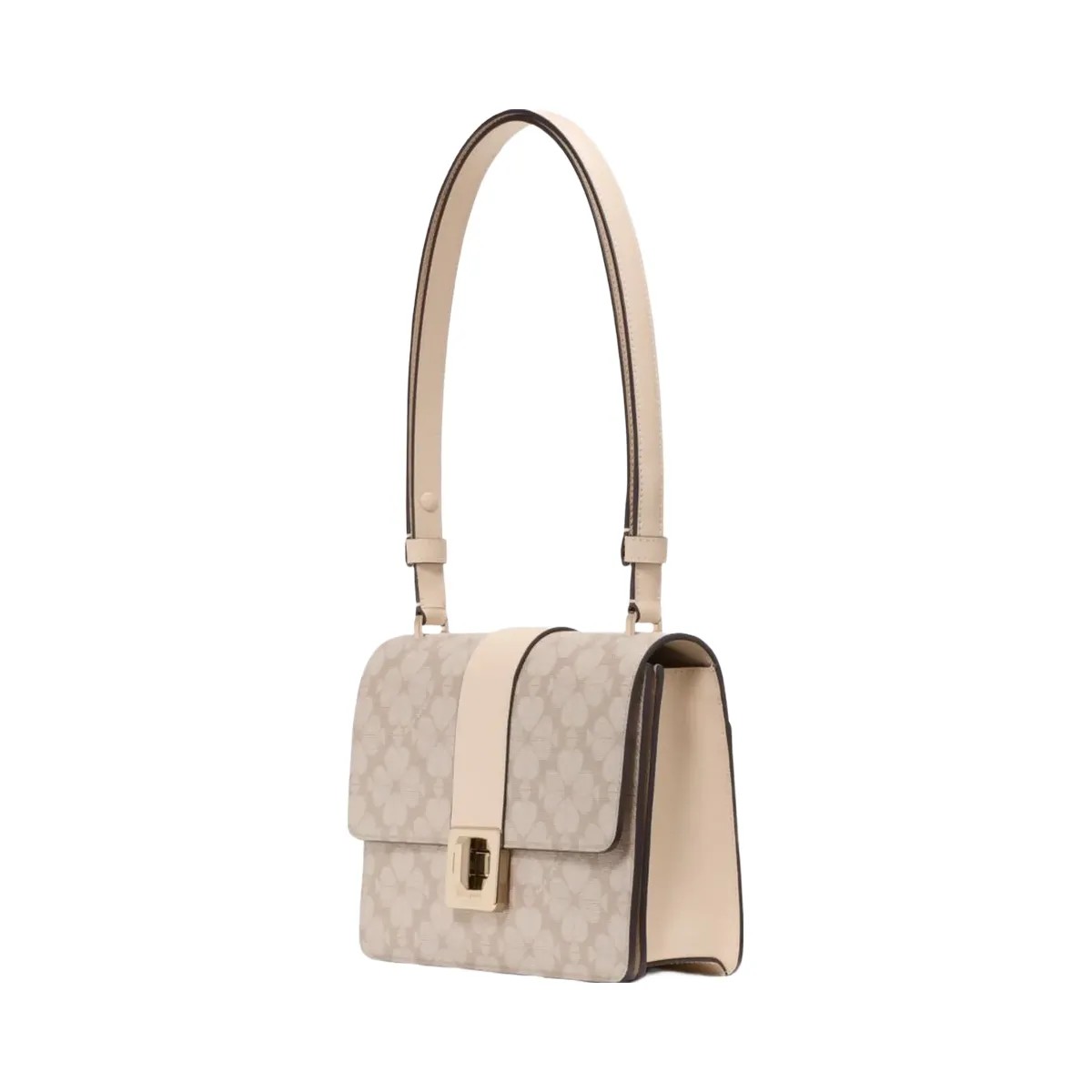 Kate Spade Flower Small Flap Shoulder Bag Dark Beige Multi - HypeFly India View 2