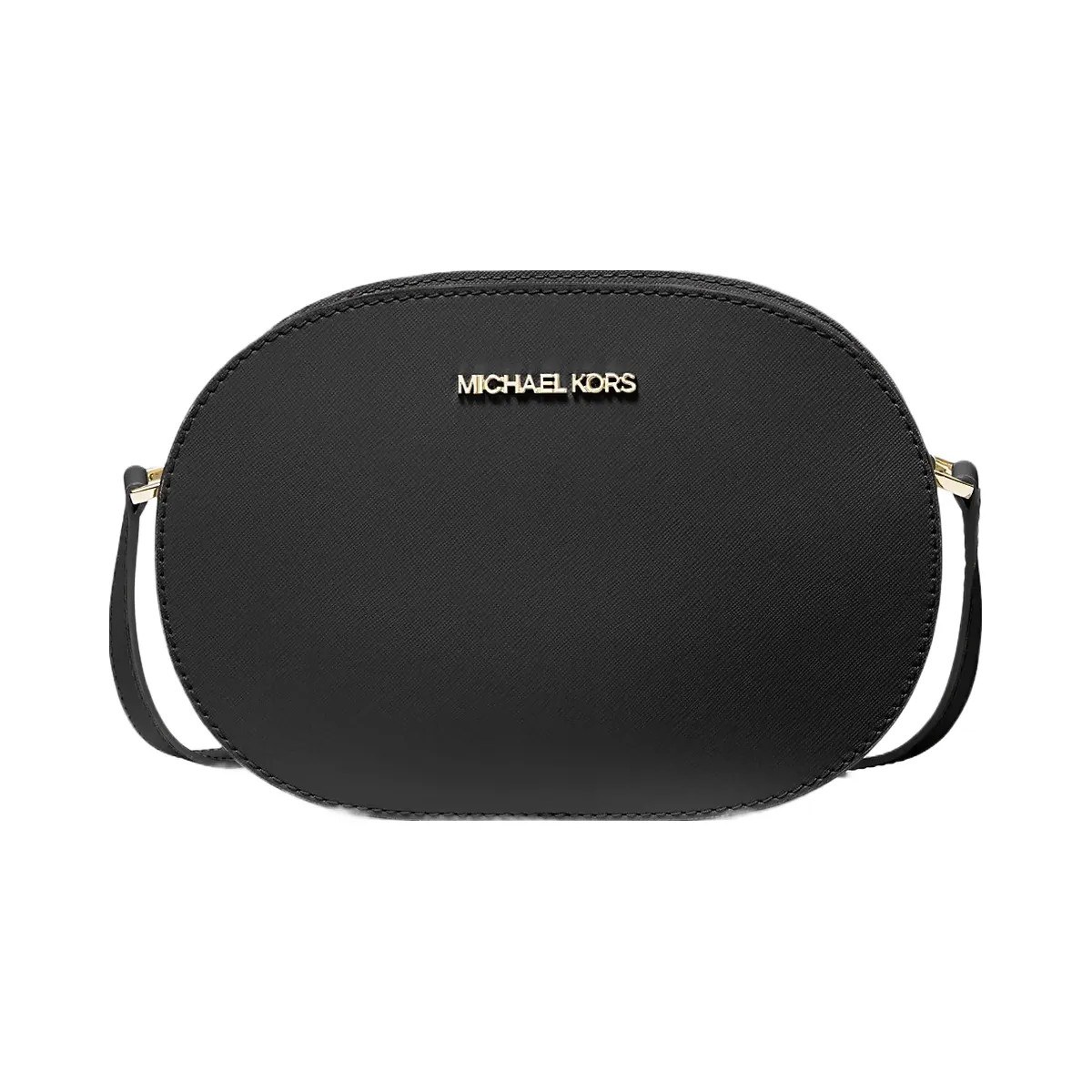 Michael Kors Jet Set Travel Medium Saffiano Leather Crossbody Bag Black - HypeFly India View 1