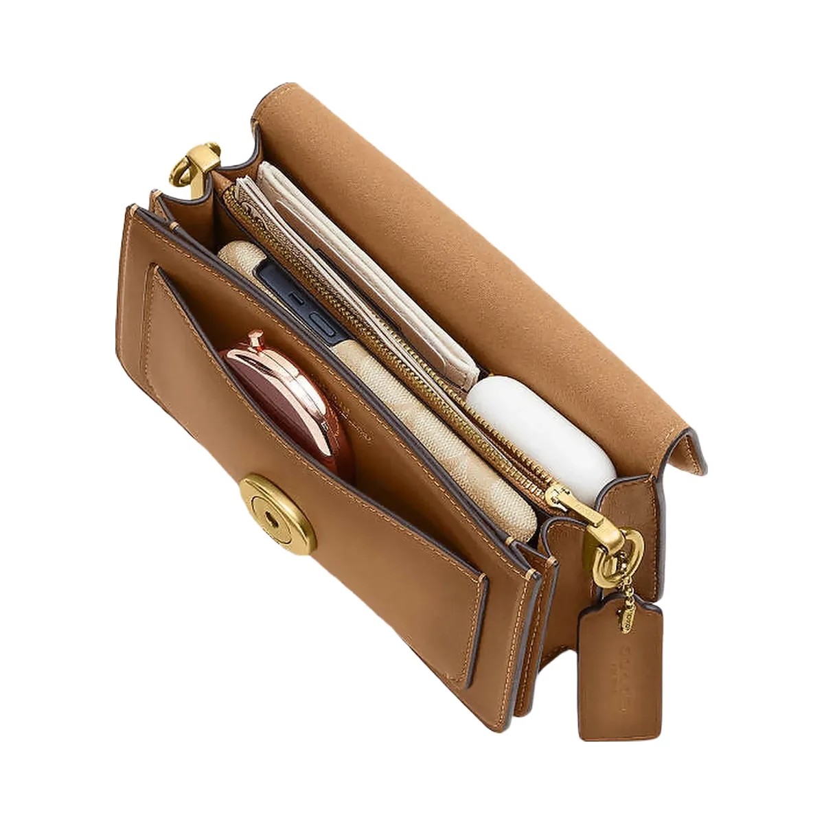 Coach Tabby Shoulder Bag 20 Glovetan Leather-Brass-Honey Brown - HypeFly India View 2