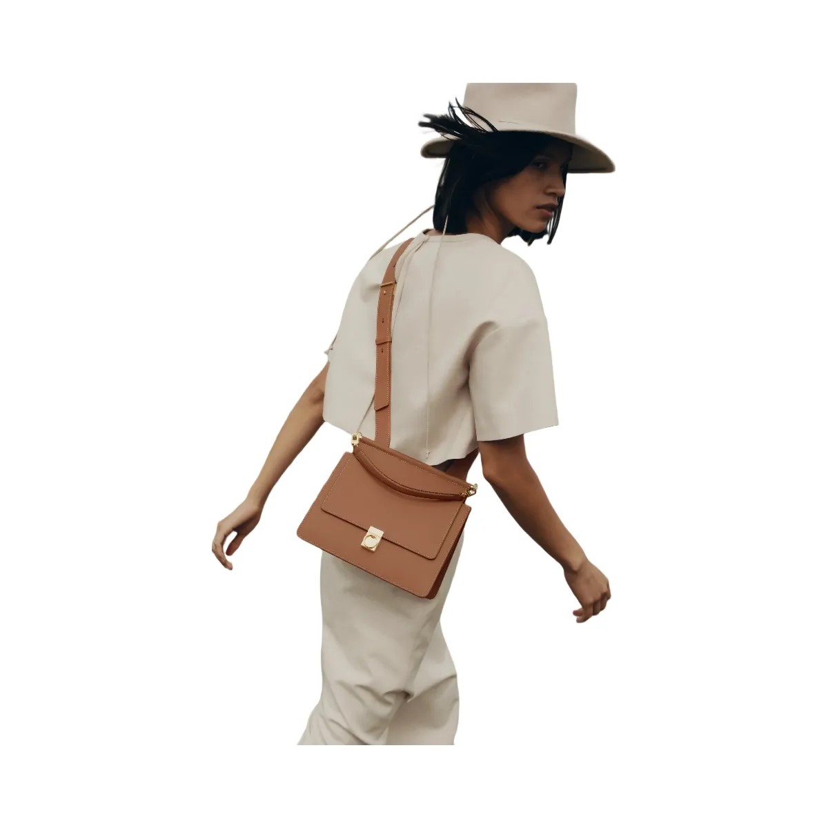 Polene Numero Sept Textured Camel - HypeFly India View 5