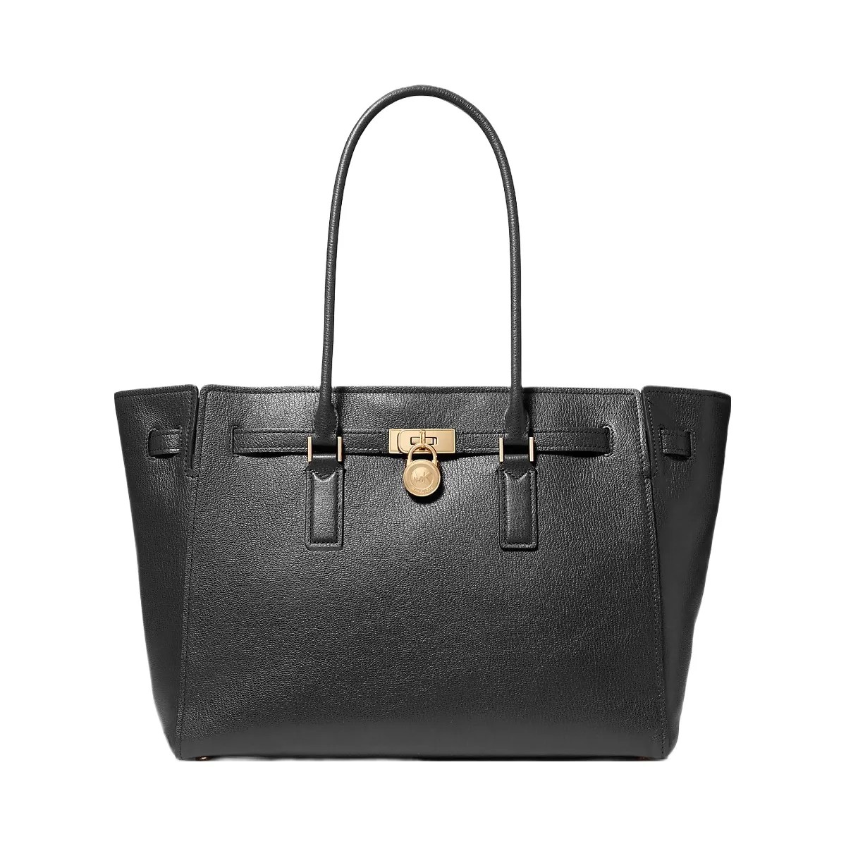 Michael Kors Hamilton Moderne Large Leather Tote Bag Black - HypeFly India View 1