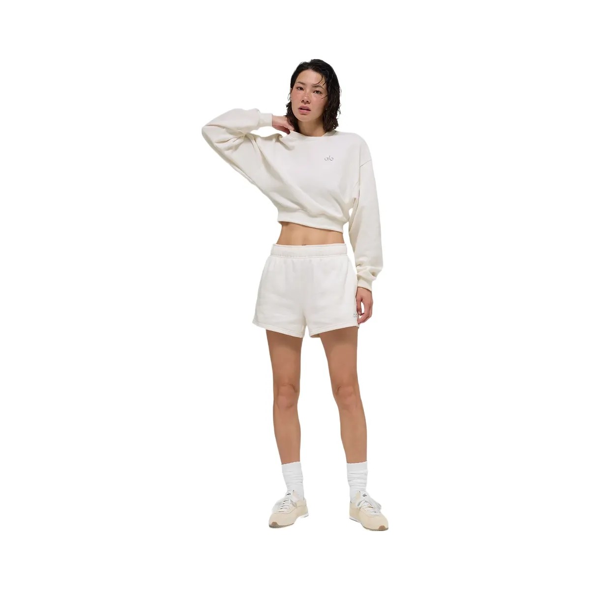 Alo Women's Accolade Short - Ivory - HypeFly India View 5