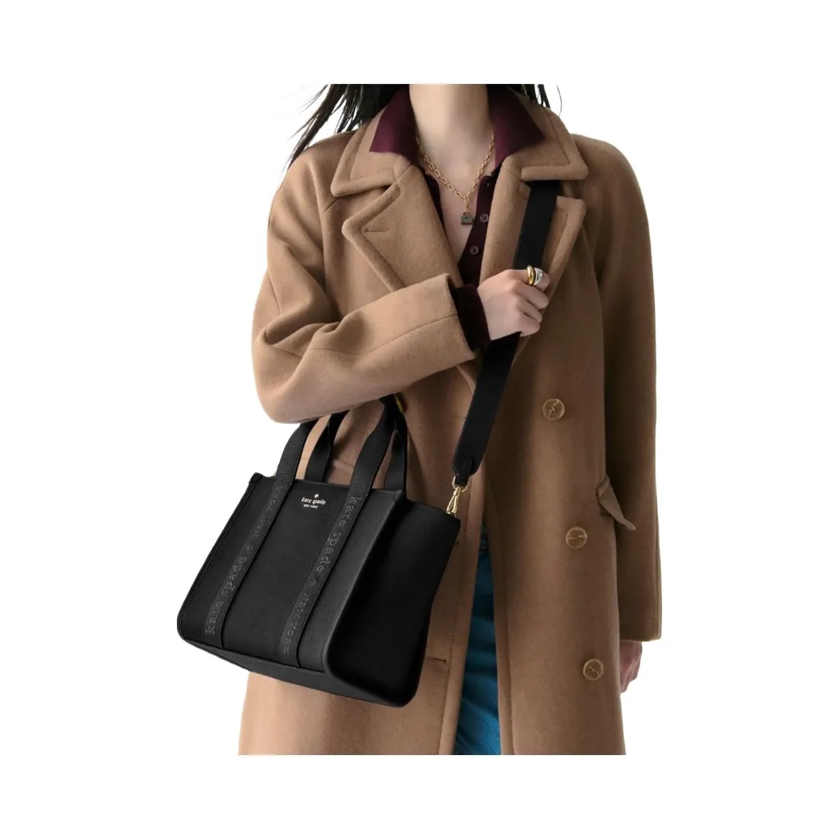 Kate Spade Kip Leather Small Tote Black - HypeFly India View 2