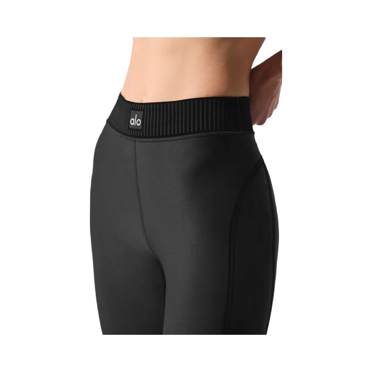 Alo Women's Airlift High-Waist 7/8 Line Up Legging - Black - HypeFly India View 2