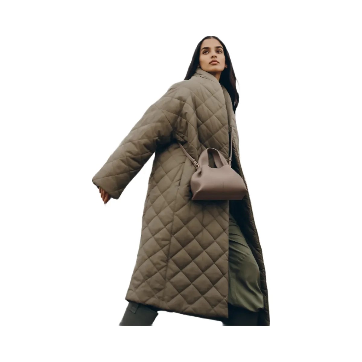 Polene Numero Neuf Mini Textured Taupe - HypeFly India View 2