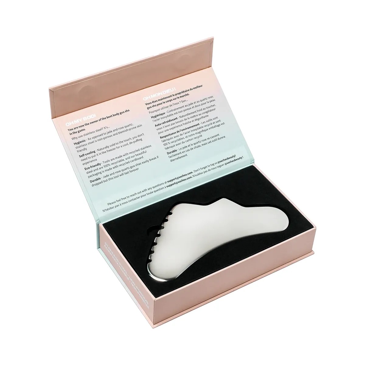 SACHEU Stainless Steel Non-Porous Body Gua Sha - HypeFly India View 1