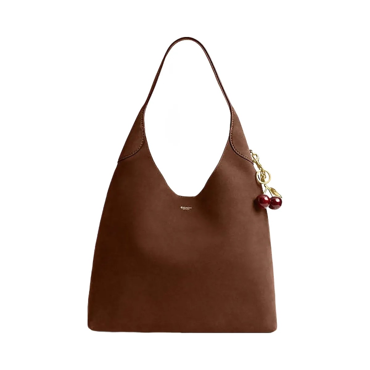 Coach Brooklyn Shoulder Bag 39 Suede-Brass-Warm Brown - HypeFly India View 1