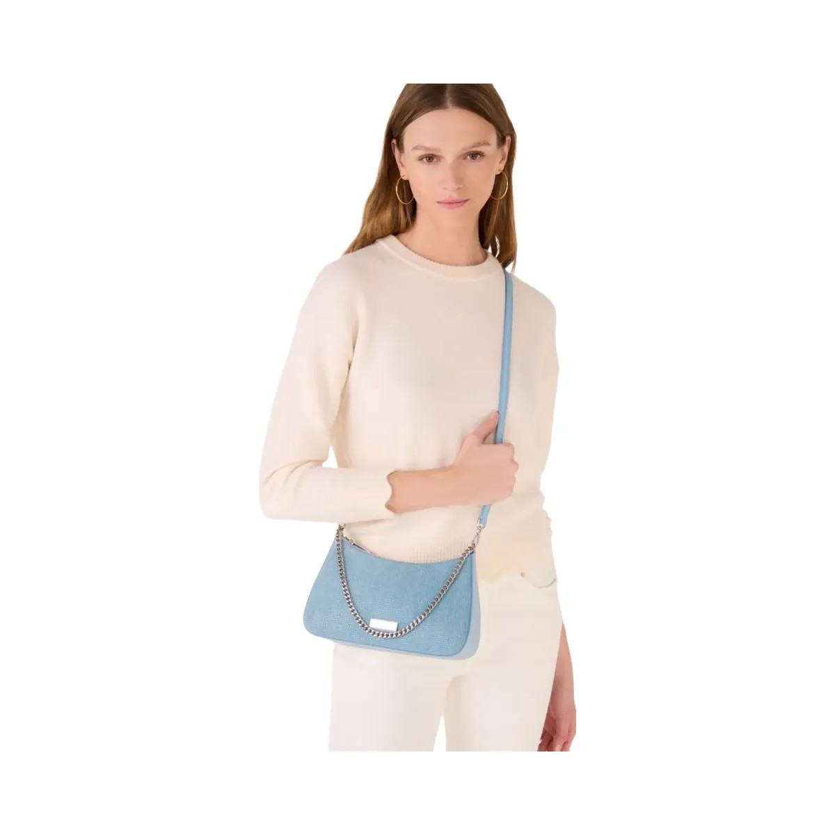 Kate Spade Margot Studded Denim Convertible Crossbody Blue Multicolor - HypeFly India View 2