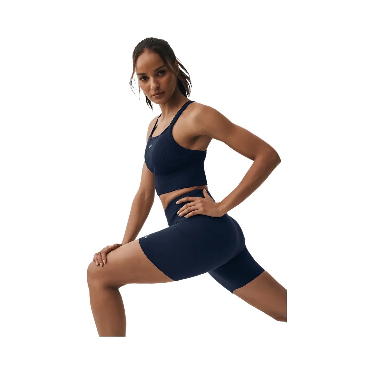 Alo Women's Seamless Ribbed Favorite Bra Tank - Navy - HypeFly India View 3