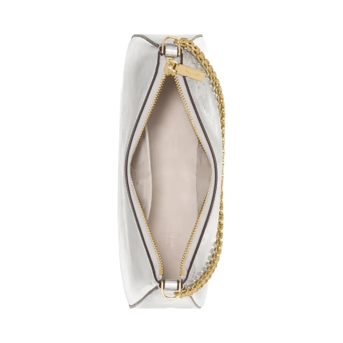 Kate Spade Margot Crinkle Metallic Convertible Crossbody Silver - HypeFly India View 5