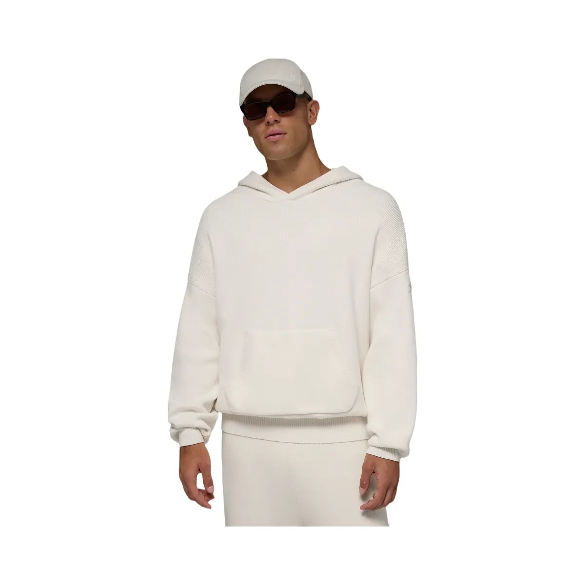 Alo Men's Scholar Hooded Sweater - Ivory - HypeFly India View 1