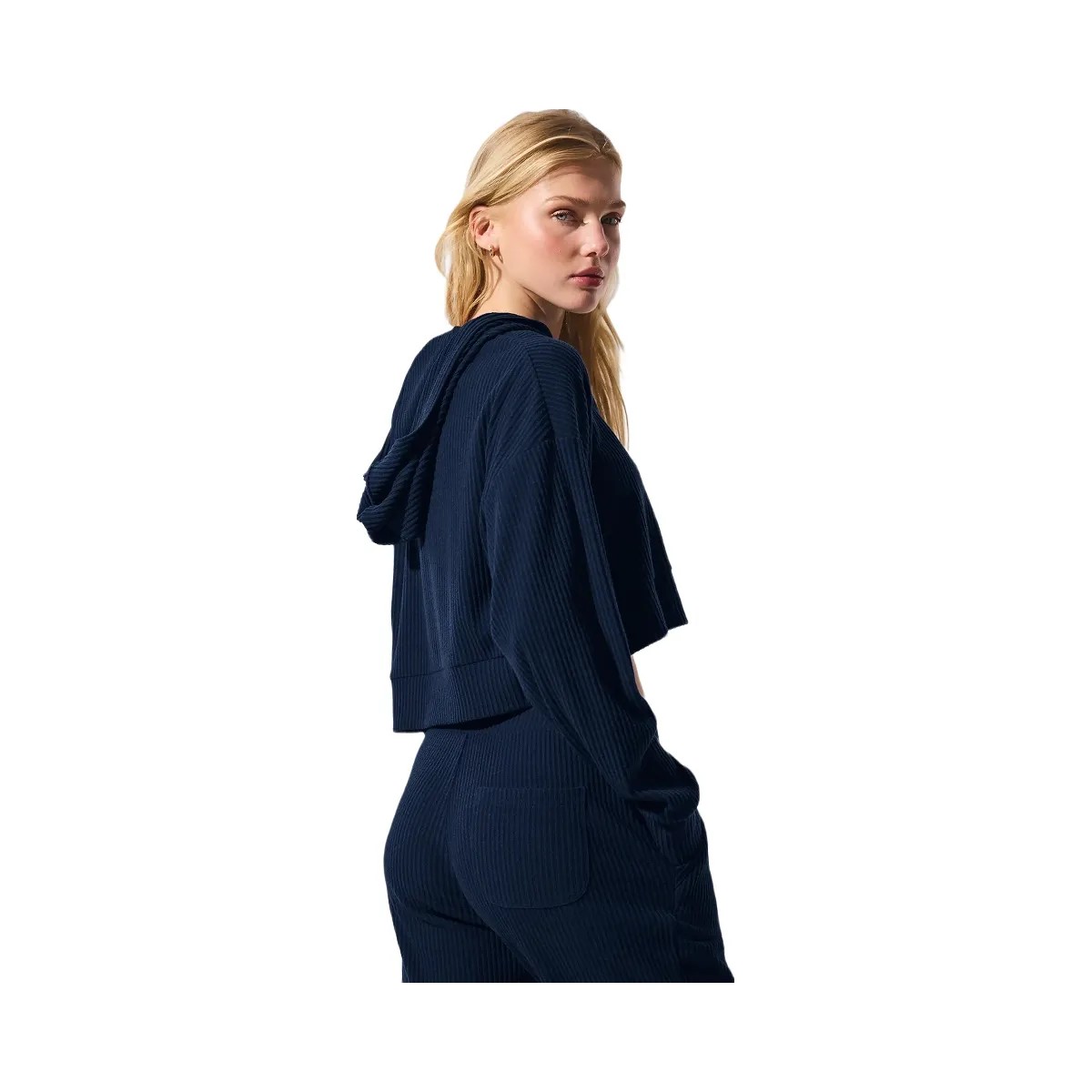 Alo Women's Muse Hoodie - Navy - HypeFly India View 3