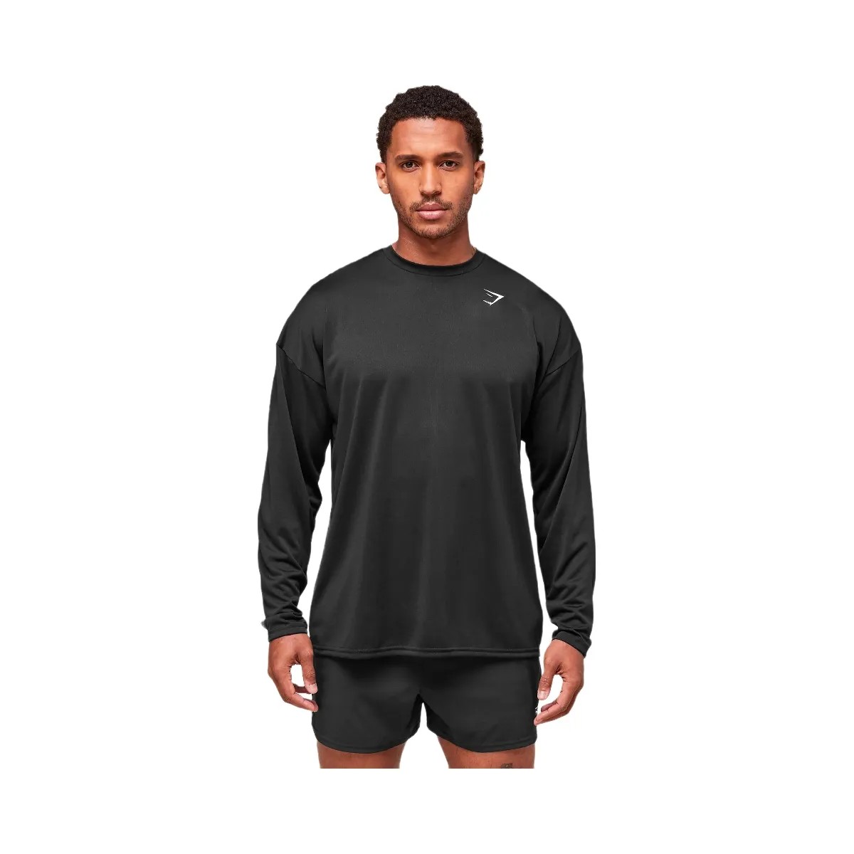 Gymshark Arrival Oversized Long Sleeve T-Shirt - Black - HypeFly India View 3