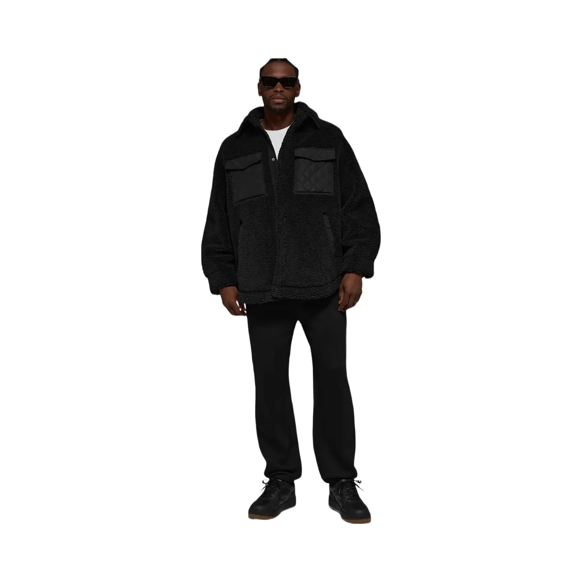 Alo Men's Sherpa Edge Shacket - Black - HypeFly India View 1