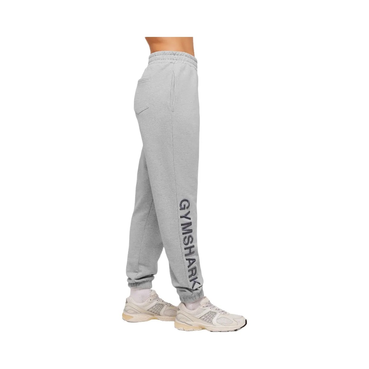 Gymshark Embroidered Logo Joggers - Light Grey Core Marl - HypeFly India View 3
