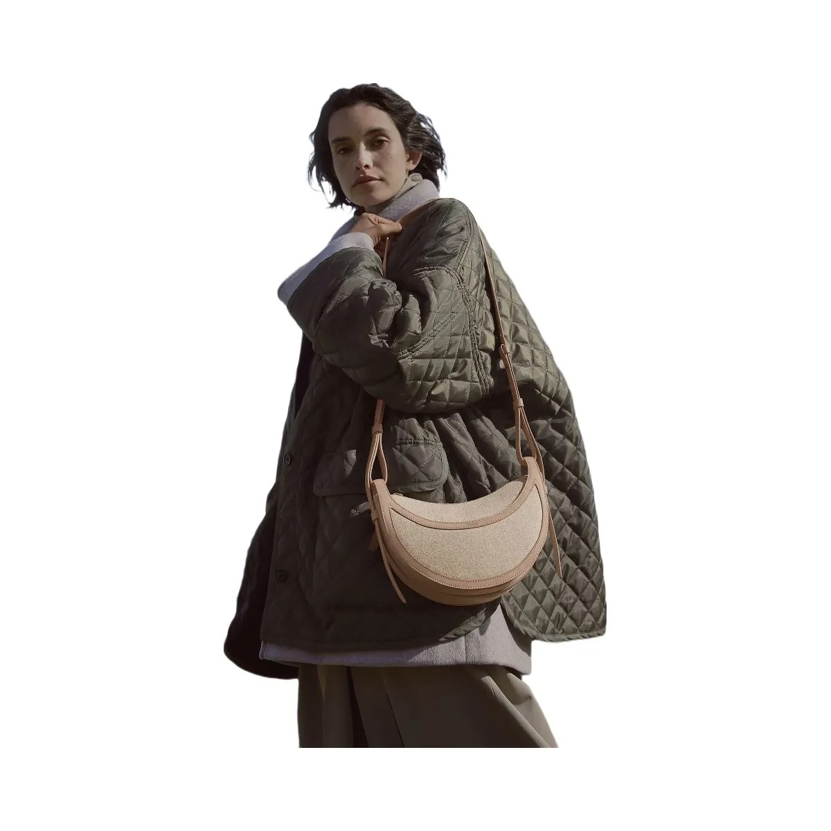 Polene Numero Dix Duo Taupe Canvas - HypeFly India View 5