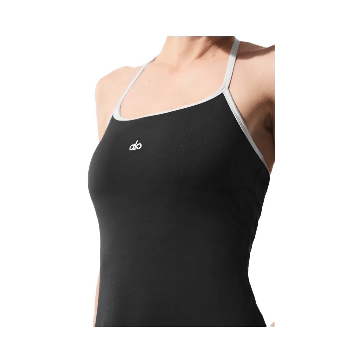 Alo Women's ALO Softsculpt Halter Tennis Dress - Black/White - HypeFly India View 3